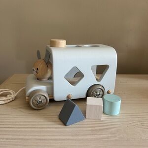 Pottery barn kids toys, bunny sorting bus